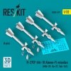 RESKIT RS32-0577 R-27EP (AA-10 Alamo-F) missiles (4 pcs) (MiG-29, Su-27, Yak-141) (3D Printed) (1/32)